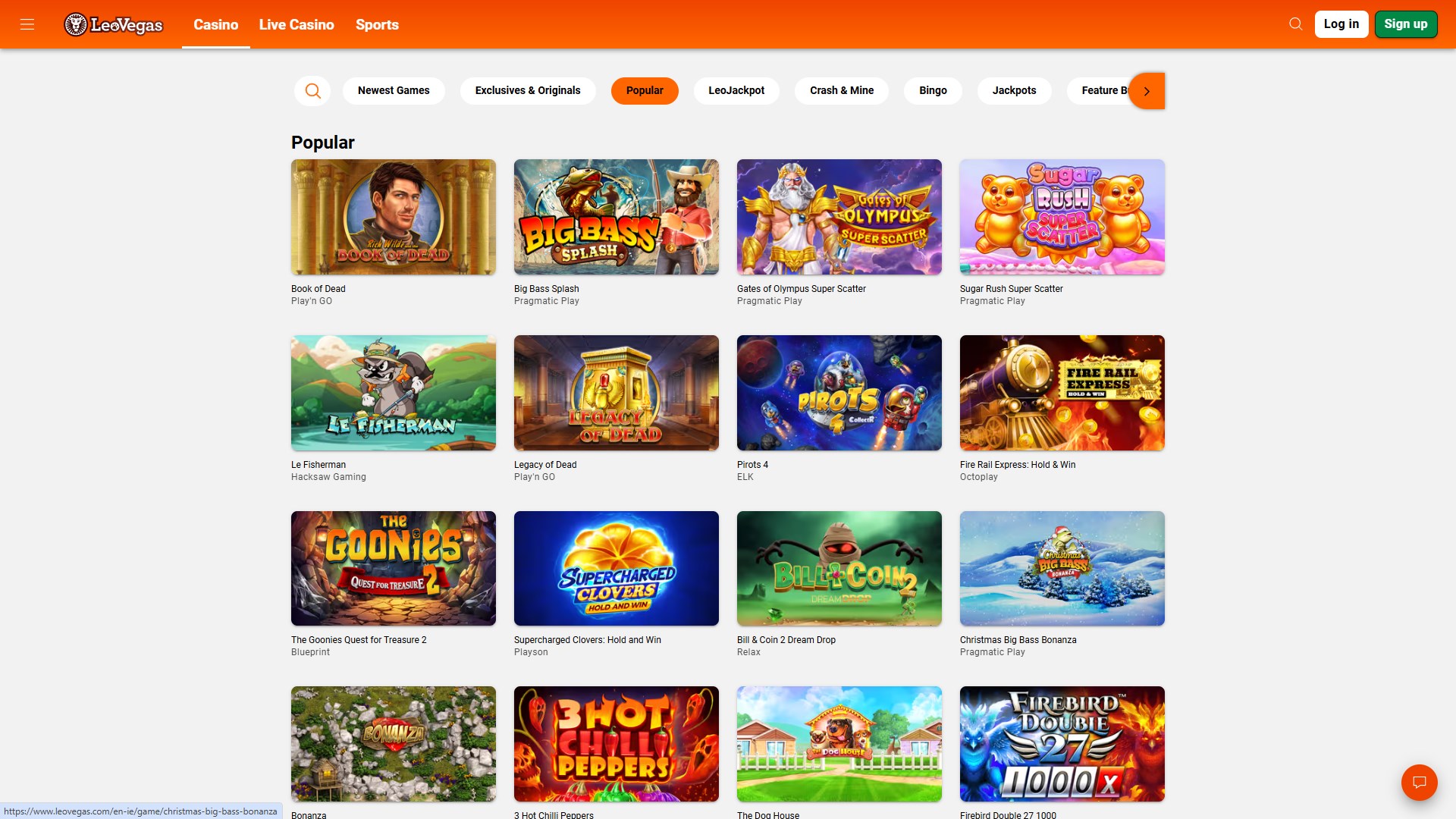 LeoVegas screenshot 3