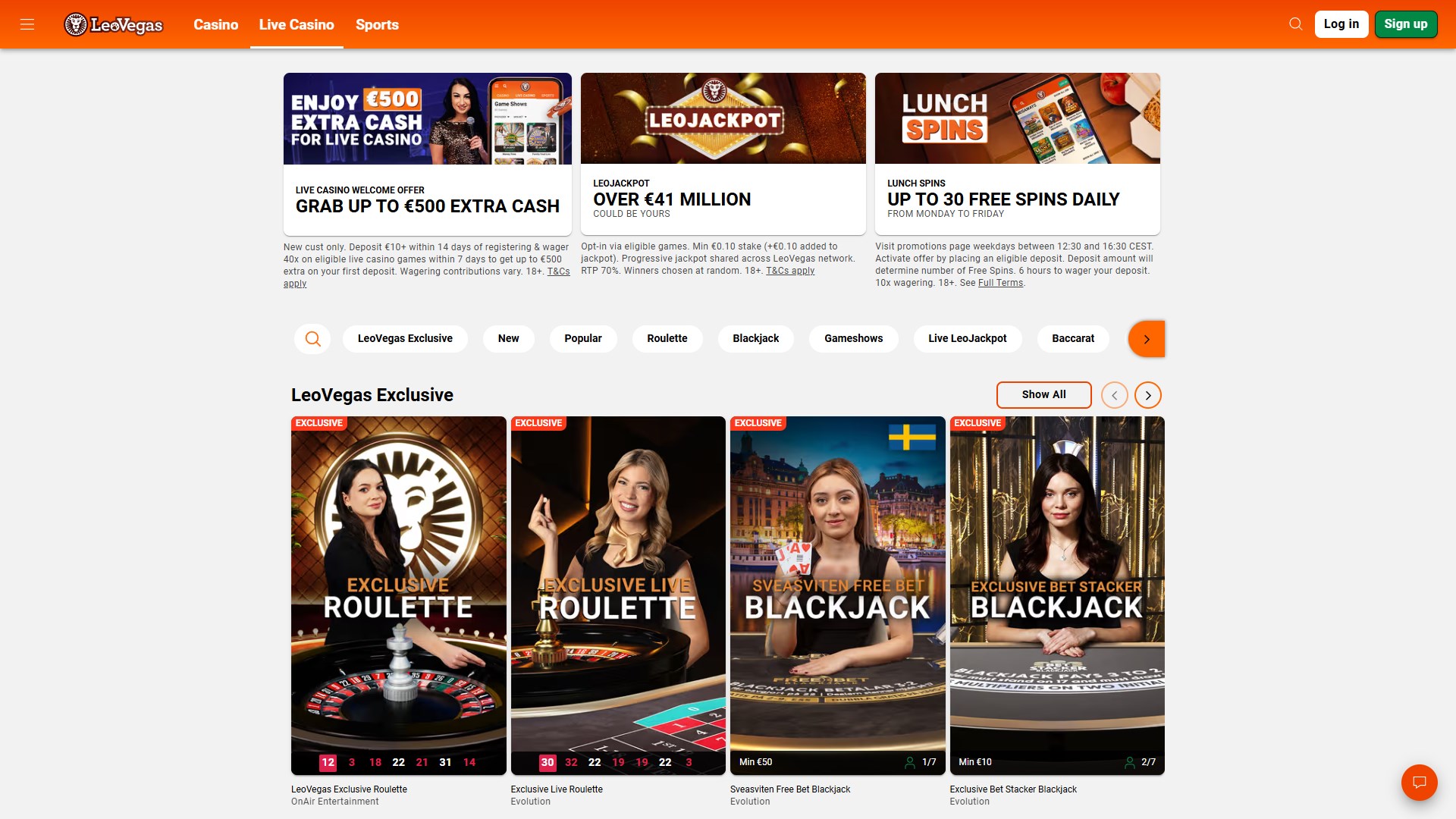 LeoVegas screenshot 4