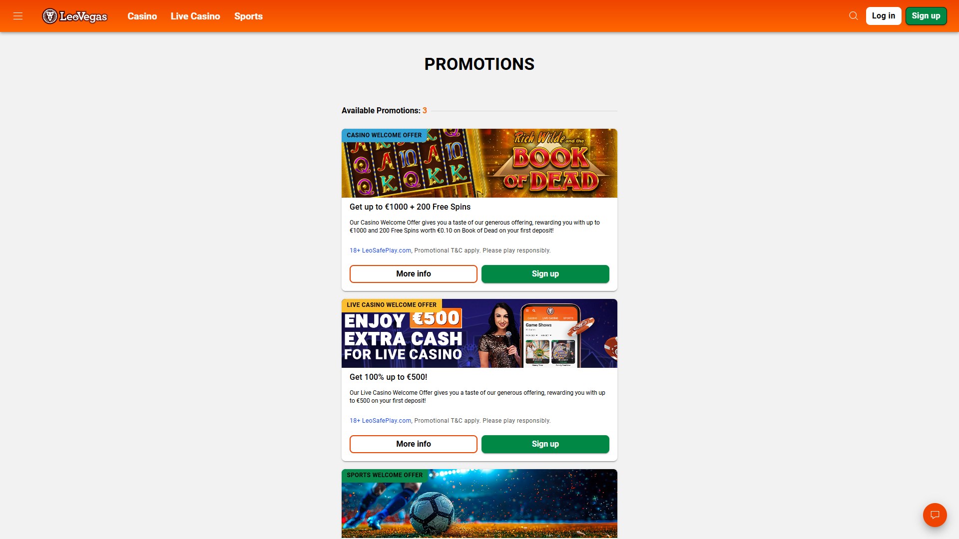 LeoVegas screenshot 5