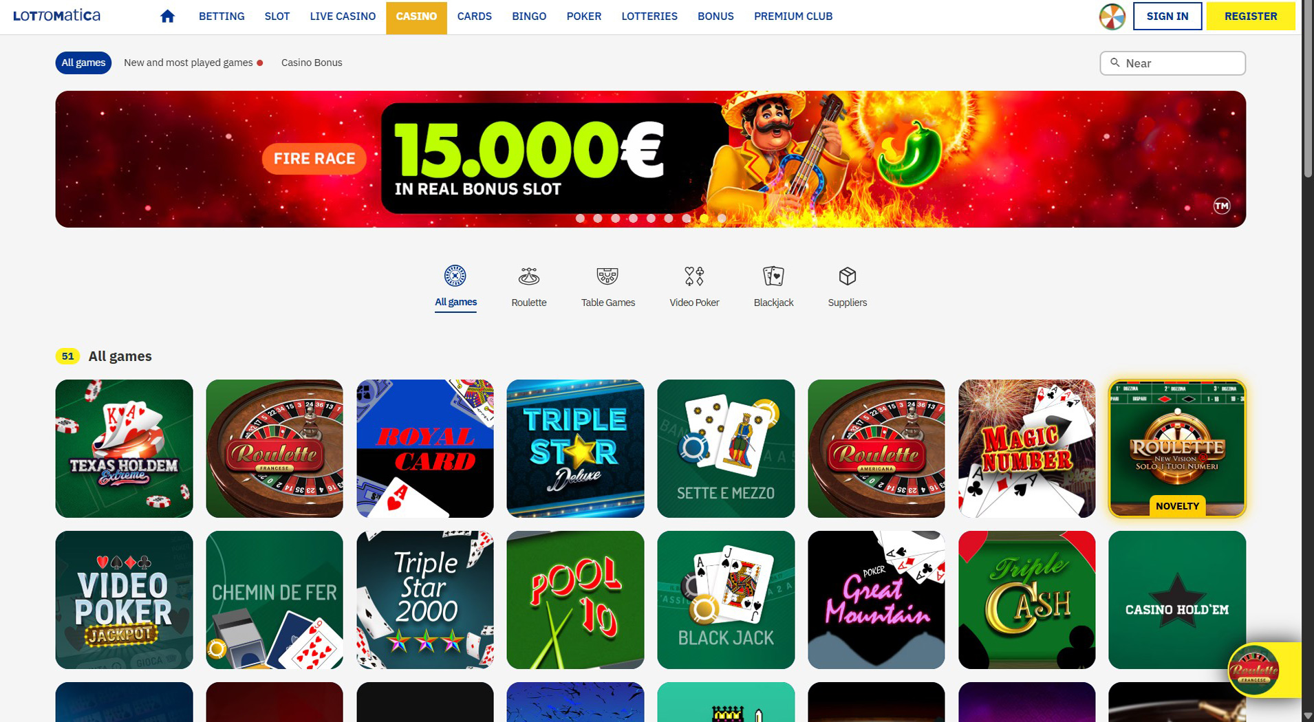 4. Lottomatica- Opzione casinò Visa affidabile